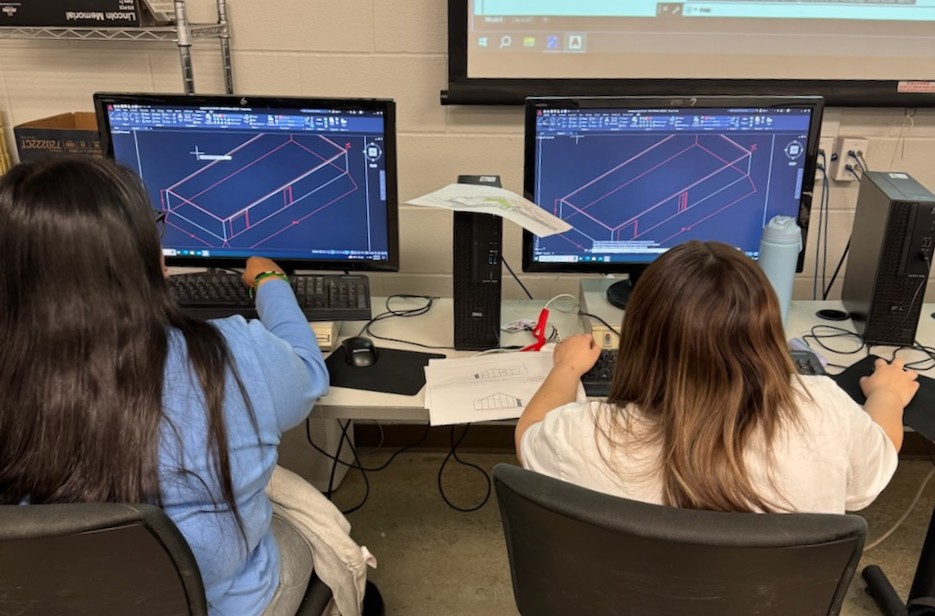 students working on computers
